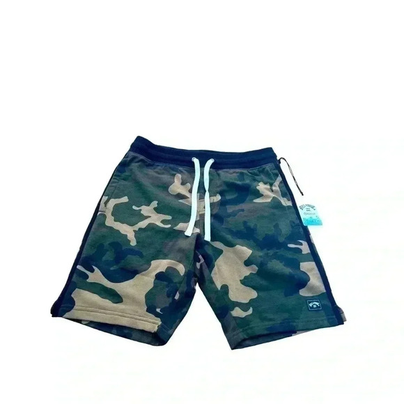 MEN’S BILLABONG CAMO SHORTS•SIZE S•GREEN/TAN/BLACK•MADE WITH 100% RECYCLED PAPER - Picture 6 of 8